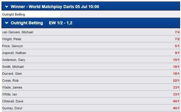 BoyleSports darts betting