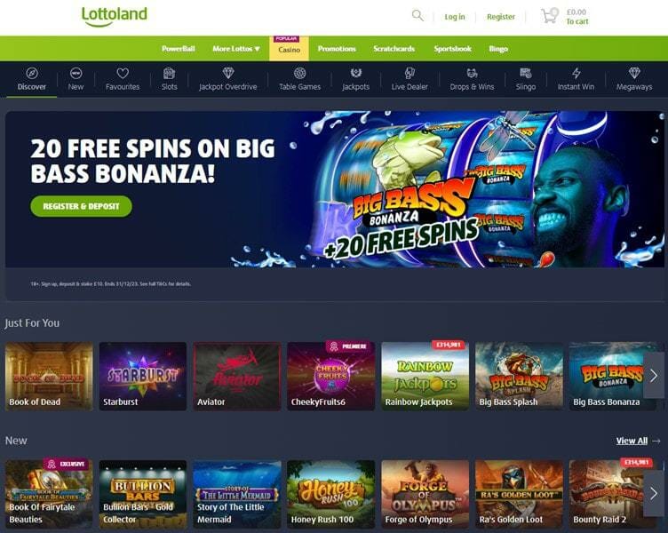 Lottoland Casino Screenshot