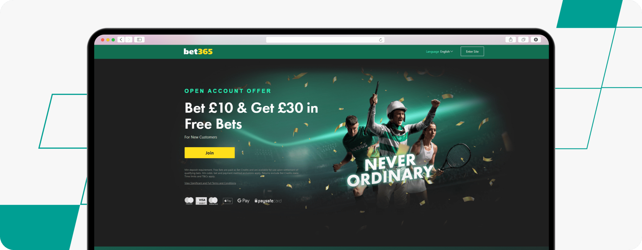 bet365 welcome offer screenshot