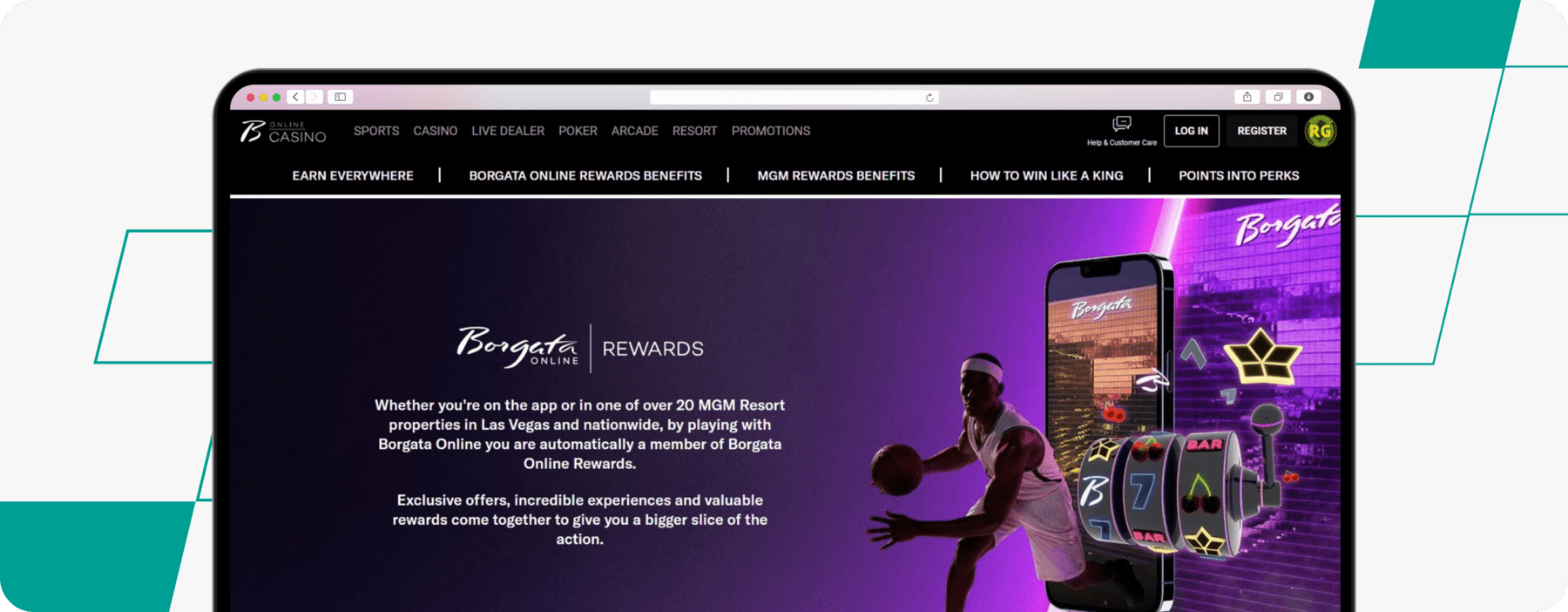 borgata vip desktop screenshot