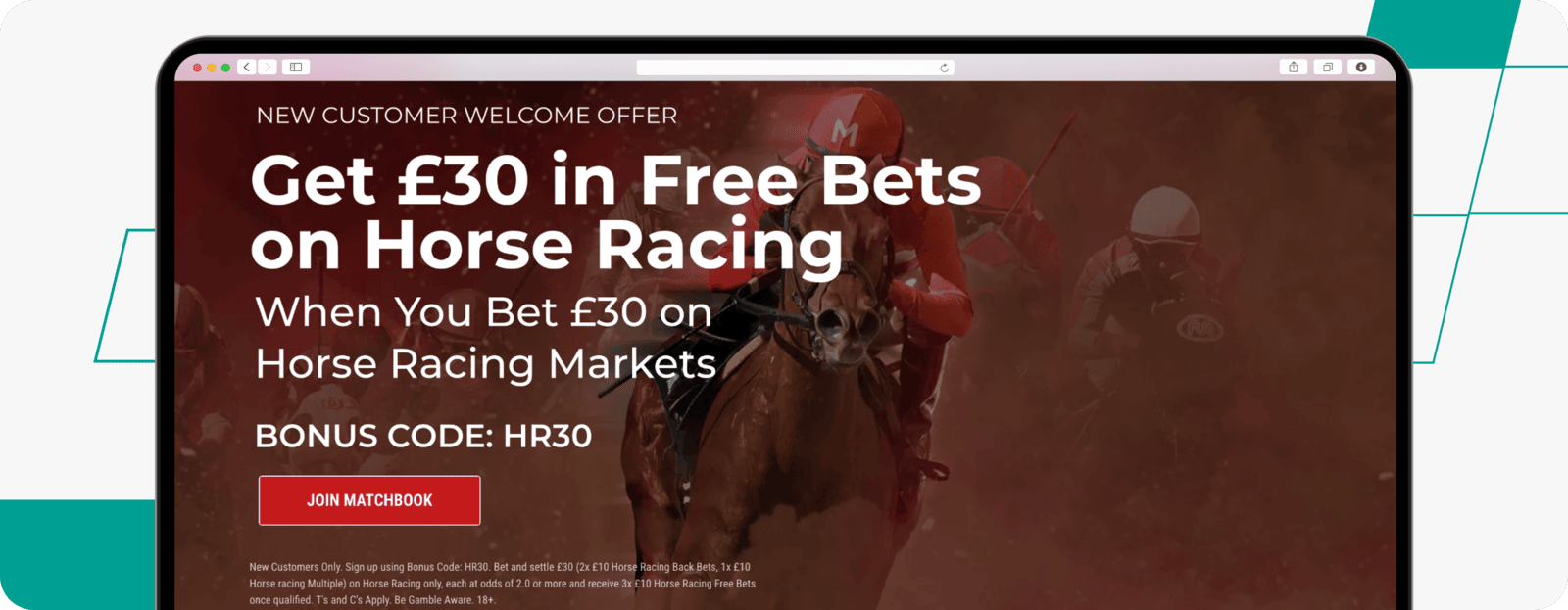 New customer offer for horse racing on matchbook